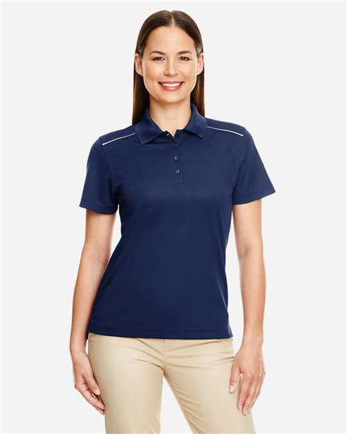 Women's Radiant Performance Piqué Polo with Reflective Piping | USA Decoration