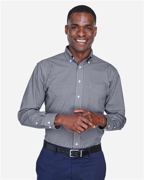 Crown Collection® Gingham Check Woven Dress Shirt | USA Decoration