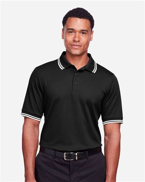 CrownLux Performance® Plaited Tipped Polo | USA Decoration