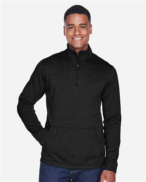 Newbury Mélange Fleece Quarter-Zip Pullover | USA Decoration