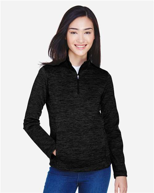 Women's Newbury Mélange Fleece Quarter-Zip Pullover | USA Decoration