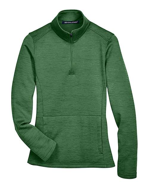 Women's Newbury Mélange Fleece Quarter-Zip Pullover | USA Decoration