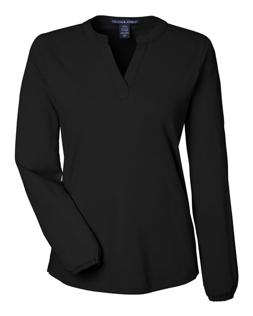 Women's Raleigh Half-Placket Knit Top | USA Decoration