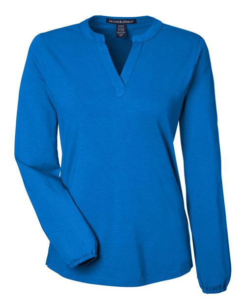 Women's Raleigh Half-Placket Knit Top | USA Decoration
