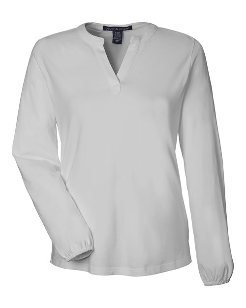 Women's Raleigh Half-Placket Knit Top | USA Decoration