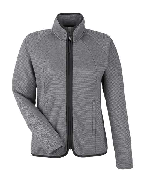 Women's Venture Heathered Stripe Full-Zip | USA Decoration