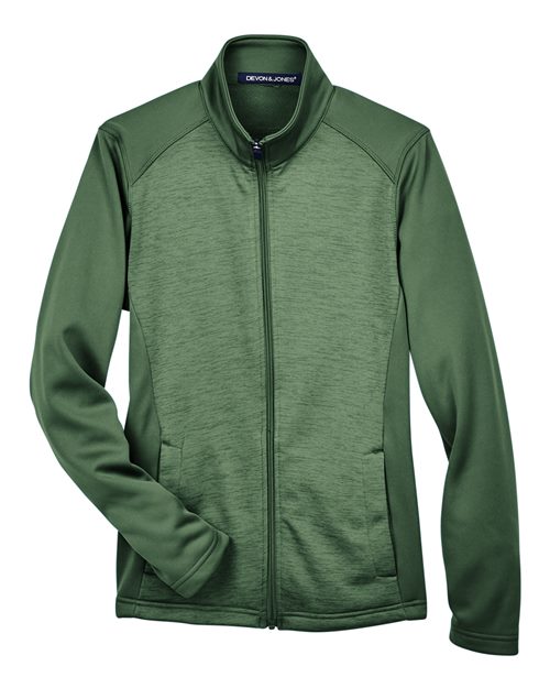 Women's Newbury Colorblock Mélange Fleece Full-Zip Jacket | USA Decoration