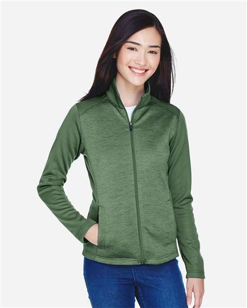 Women's Newbury Colorblock Mélange Fleece Full-Zip Jacket | USA Decoration