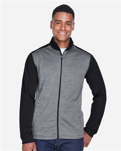 Newbury Colorblock Mélange Fleece Full-Zip jacket | USA Decoration