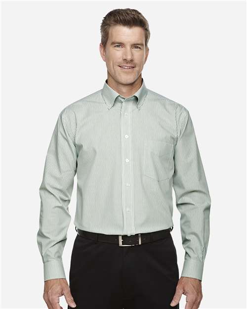 Crown Collection® Banker Stripe Woven Dress Shirt | USA Decoration