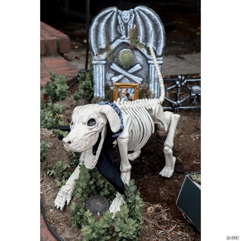 11" Beagle Bonez Dog Skeleton Halloween Decoration