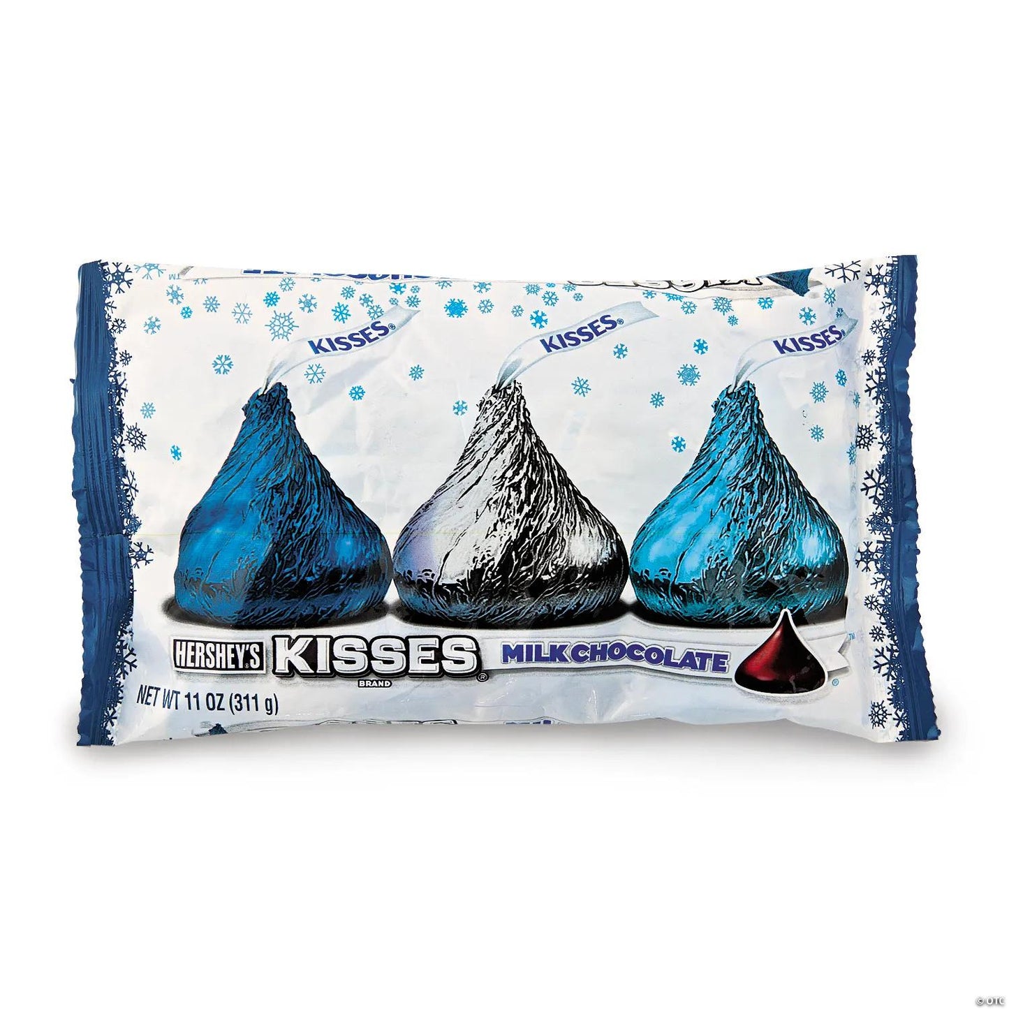 11 oz. Hershey's & Blue & Silver Kisses & Chocolate Candy - 65 Pc.