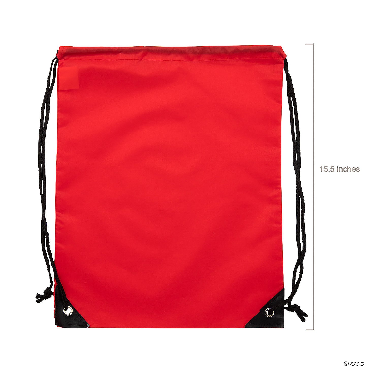 12 3/4" x 15 1/2" Large Red Nylon Drawstring Bags - 12 Pc. | USA Decoration®