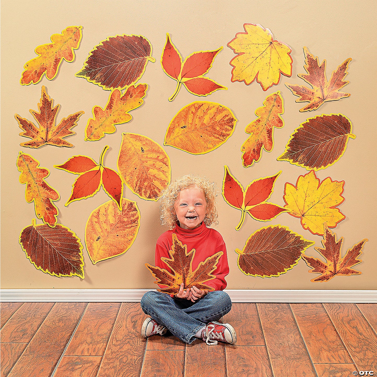 Bulk 48 Pc. Jumbo Fall Leaves Classroom Cutouts