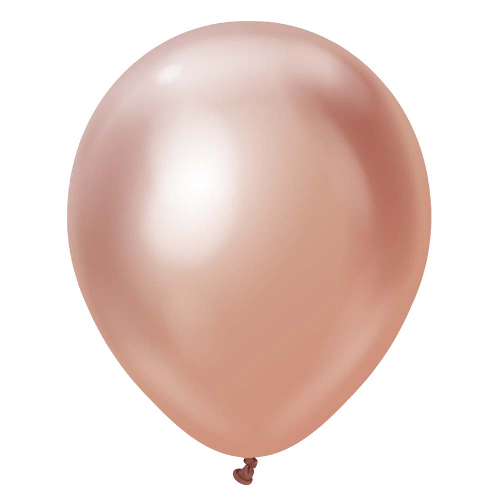 Latex Balloons Kalisan Mirror Rose Gold 12 Inch