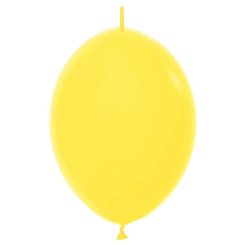 Latex Balloons 12 Inch Sempertex Link-O-Loon Fashion Yellow