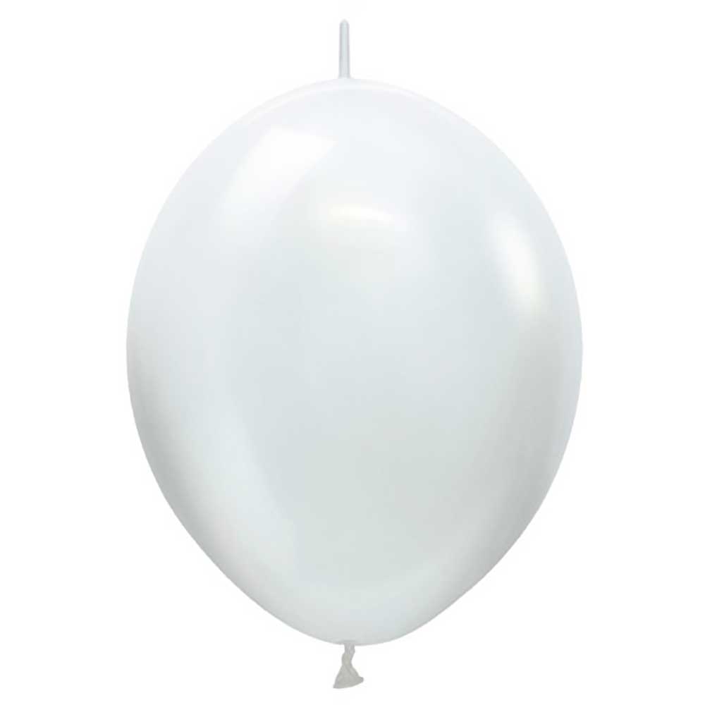 Latex Balloons 12 Inch Sempertex Link-O-Loon Pearl White
