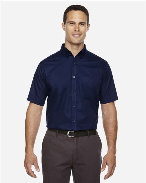 Tall Optimum Short Sleeve Twill Dress Shirt | USA Decoration