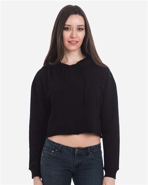 Women's Cropped Fleece Hooded Sweatshirt | USA Decoration