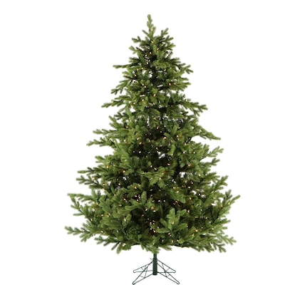7.5-ft Foxtail pine Pre-lit Artificial Christmas Tree with Clear Incandescent Lights | USA Decoration®