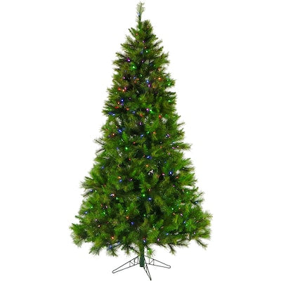 7.5-ft Canyon pine Pre-lit Artificial Christmas Tree LED Lights | USA Decoration®