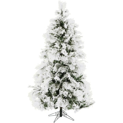 10-ft Snowy pine Flocked Artificial Christmas Tree | USA Decoration®