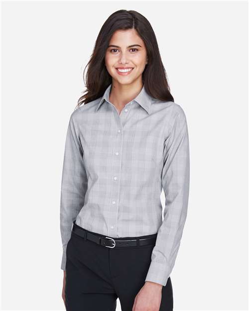 Women's Crown Collection® Glen Plaid Woven Dress Shirt | USA Decoration