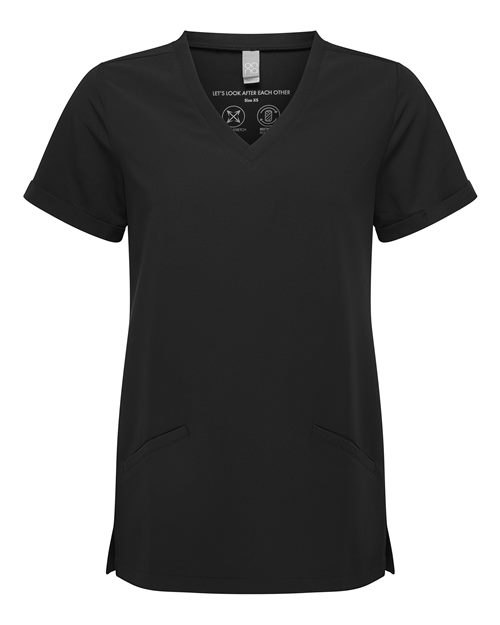 Women's Invincible V-Neck Stretch Scrub Top | USA Decoration