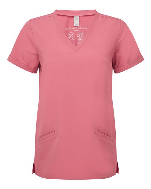 Women's Invincible V-Neck Stretch Scrub Top | USA Decoration