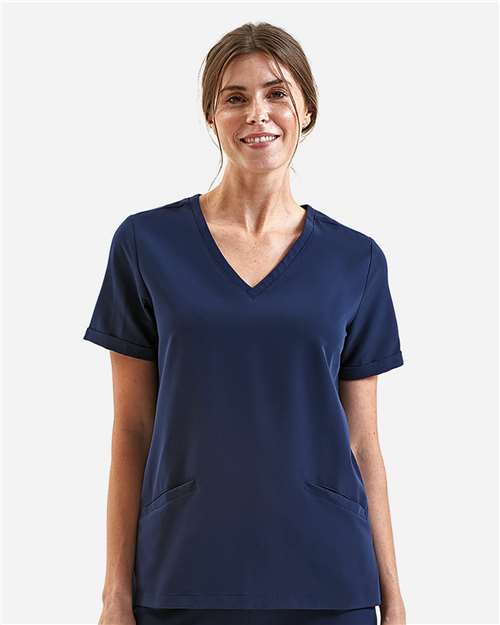 Women's Invincible V-Neck Stretch Scrub Top | USA Decoration
