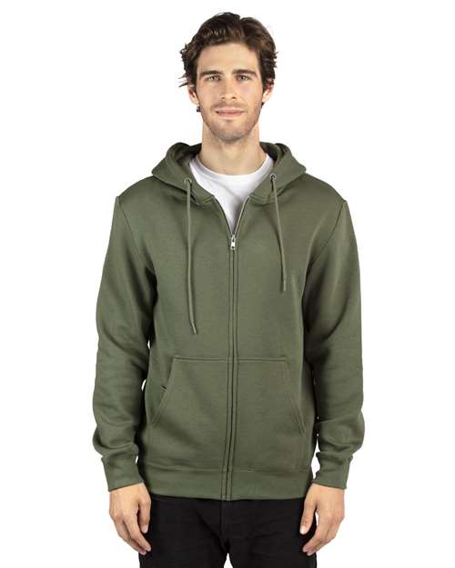 Fleece Full-Zip Hooded Sweatshirt | USA Decoration