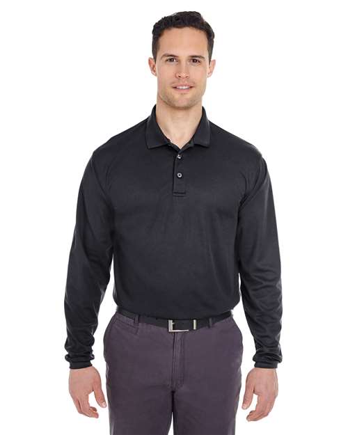 Cool & Dry Long Sleeve Mesh Piqué Polo | USA Decoration