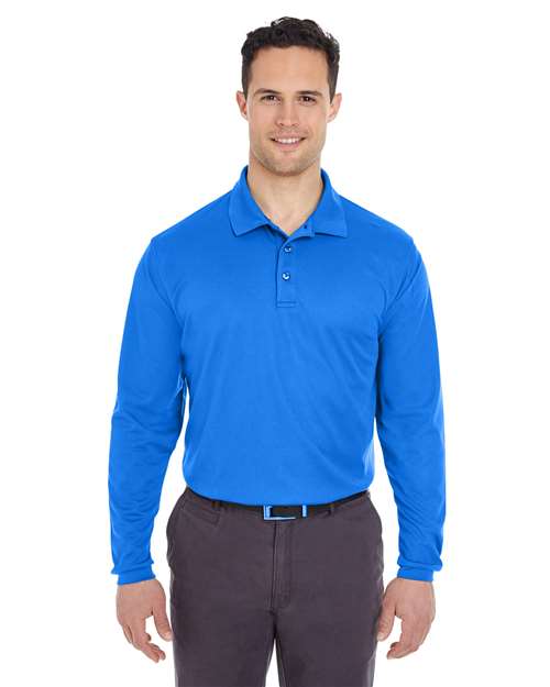 Cool & Dry Long Sleeve Mesh Piqué Polo | USA Decoration