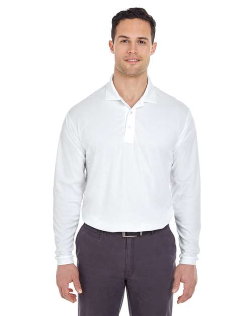Cool & Dry Long Sleeve Mesh Piqué Polo | USA Decoration
