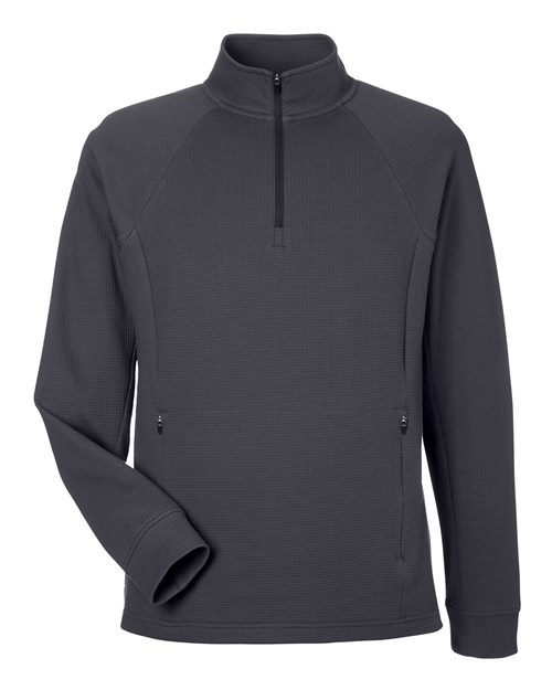 Rhythm Waffle Quarter-Zip Pullover | Moisture-Wicking Cotton Blend Pullover | USA Decoration