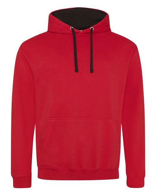 Midweight Varsity Contrast Hooded Sweatshirt | USA Decoration