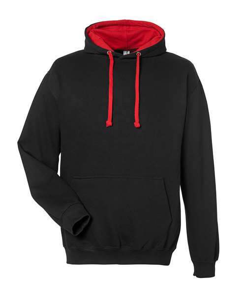 Midweight Varsity Contrast Hooded Sweatshirt | USA Decoration