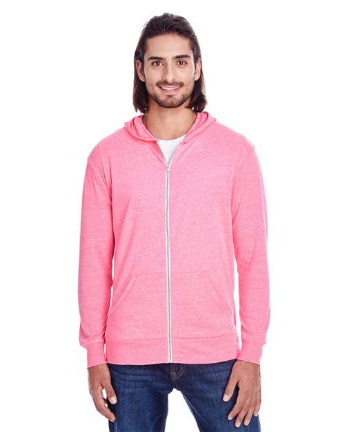 Triblend Full-Zip Light Hooded Sweatshirt | USA Decoration