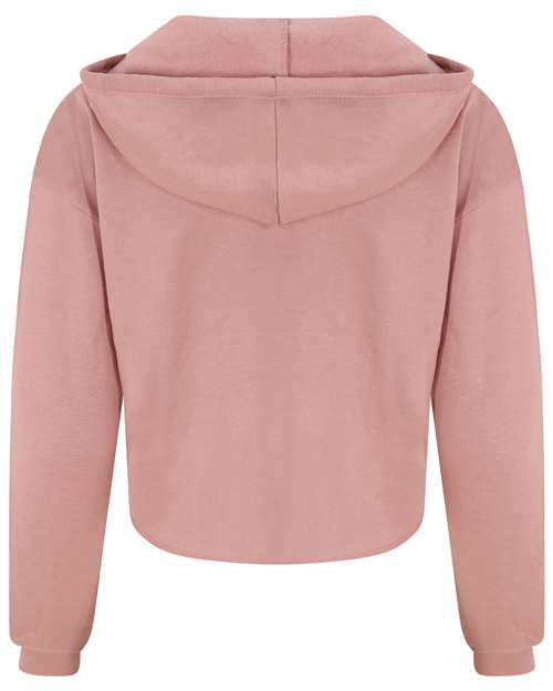 Women's Girlie Cropped Hooded Fleece with Pocket | USA Decoration