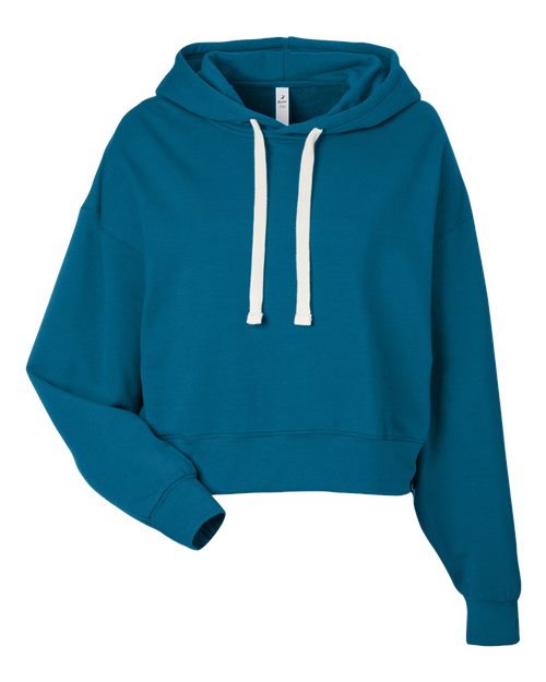 Women's Vintage Oversized Cropped Hooded Sweatshirt | USA Decoration