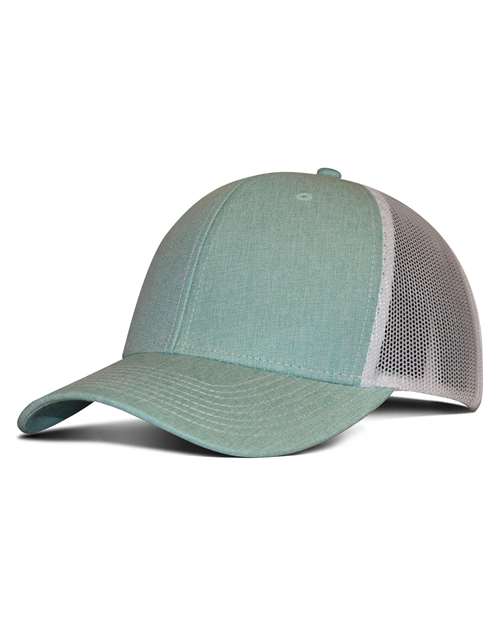 Heathered Cotton Polyester Trucker Cap | USA Decoration