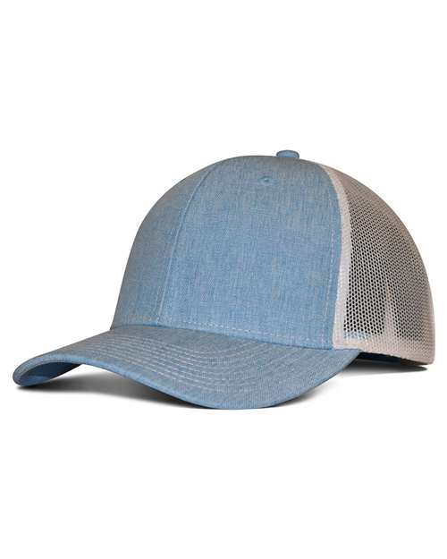 Heathered Cotton Polyester Trucker Cap | USA Decoration