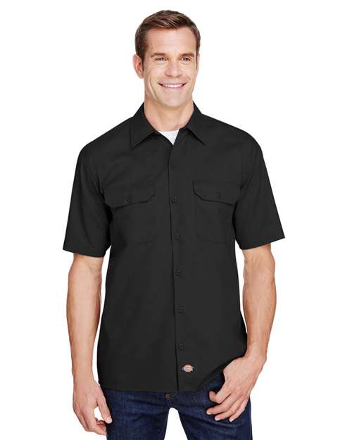 FLEX Short-Sleeve Twill Work Shirt | USA Decoration