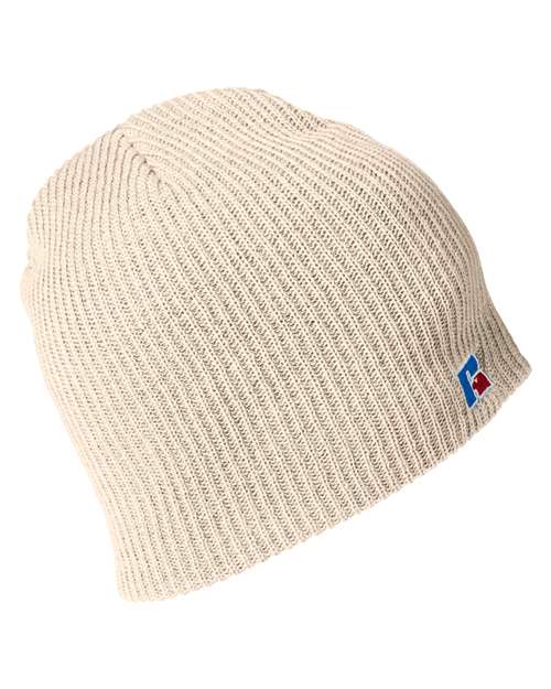 Core R Patch Beanie by USA Decoration | Double-Layer Acrylic Knit Hat with Direct Embroidery Logo