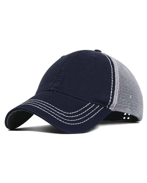 Garment Washed Cotton Mesh Back Cap | USA Decoration