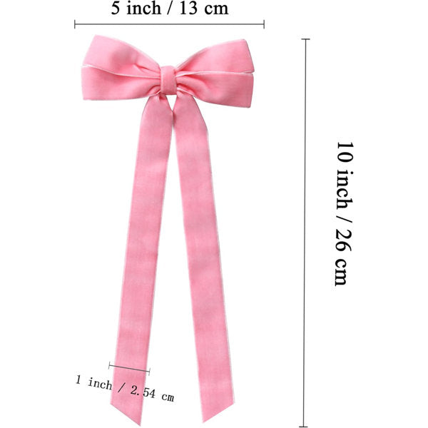 12Pcs Pink Velvet Bows Christmas Tree Decorations,5in x 10in Xams Ornaments | Valentines Tree Home Coquette Room Birthday Party Front Door Wedding Holiday Decor