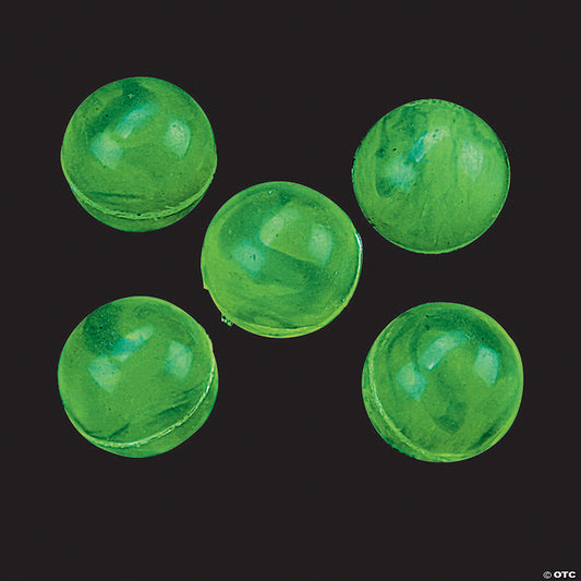 Bulk 48 Pc. Mini Marbleized Glow-in-the-Dark Green Bouncy Balls | USA Decoration®