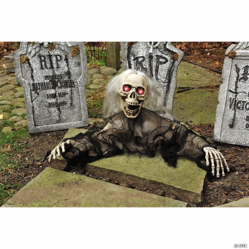 12" Animated Light-Up Grave Breaker™ with Sound Halloween Outdoor Decoration