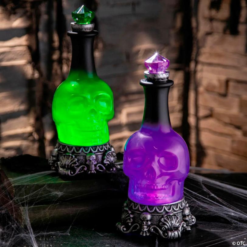12" Light-Up LED Potion Bottle Halloween Decoration