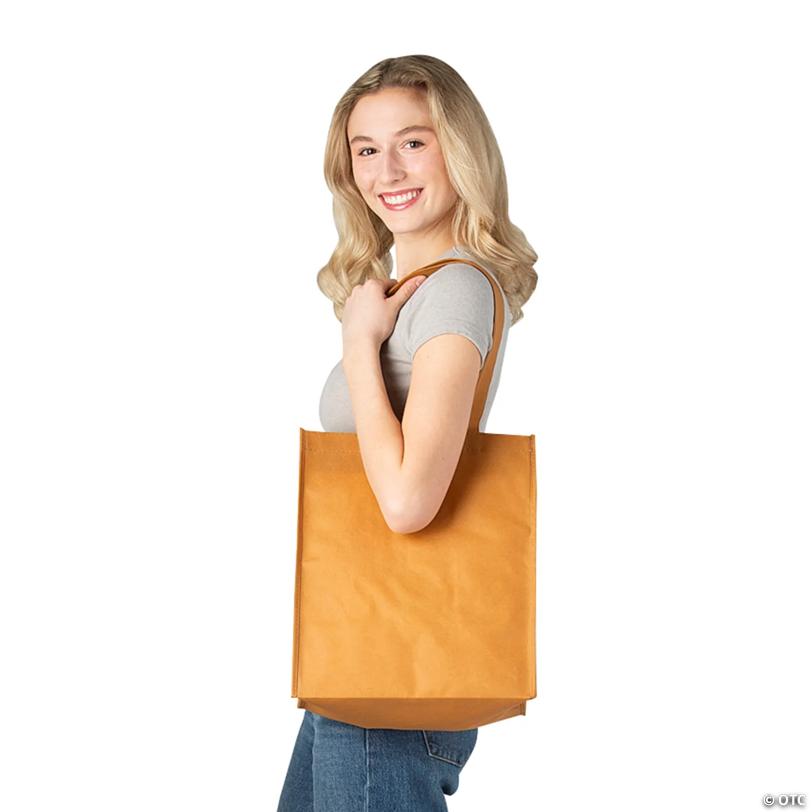 12" x 14" Bulk 48 Pc. Medium Earth Tone Nonwoven Tote Bags